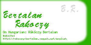 bertalan rakoczy business card